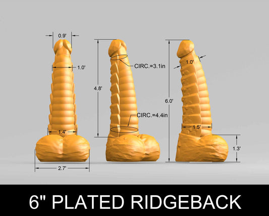 6" Plated Ridgeback - Jawbreaker - Medium (Shore 00-50) Firmness