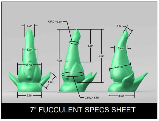 7" Fucculent - CMYK - Medium (Shore 00-50) Firmness
