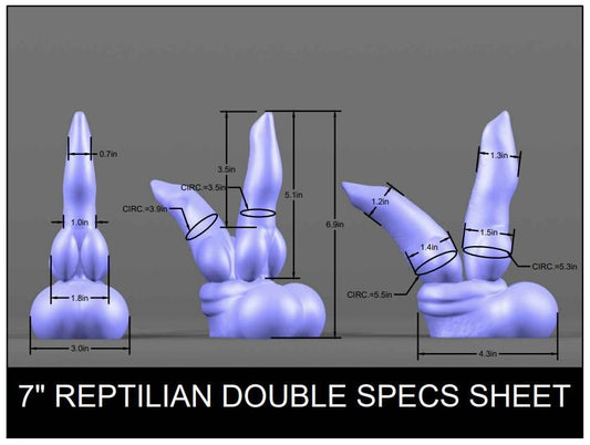 7" Reptilian Double - Damascus Steel - Soft (Shore 00-30) Firmness