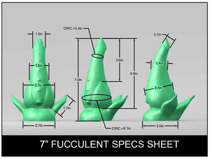 7" Fucculent - Drippy Valentines - Medium (Shore 00-50) Firmness